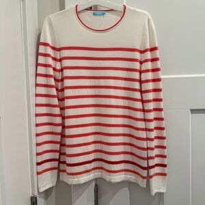 J. McLaughlin Red & White Striped Sweater